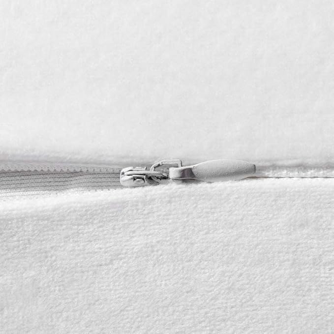 26x26 Euro Pillow Covers : 2 Pack Cozy Soft Velvet Oversized Couch Pillow Shams, Square Throw Pillow Cases for Living Room Sofa, White