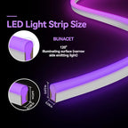 26FT LED Neon Rope Lights, BUNACET RGB Strips Light with RF Remote & APP Control,Flexible IP65 Waterproof Outdoor, Music Sync,DIY Design,24V LED Strip Lights for Gaming Livingroom Wall Christmas Decor