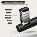 Oneach Black Curtain Rods for Windows 28 to 48 Inch, 1 Inch Pole Adjustable Length Heavy Duty Metal Curtain Rod Set, for Outdoor Bedroom Kitchen Living Room (16 to 60 Inch)