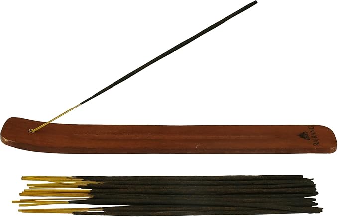 RAJRANG Hand Rolled Natural Incense Sticks - Pack of 10 with Scented Flavors, Nag Champa, Sandalwood, Lavender, Oudh, Favorite, Rose, Frankincense, Lemongrass, Citronella, Saffron