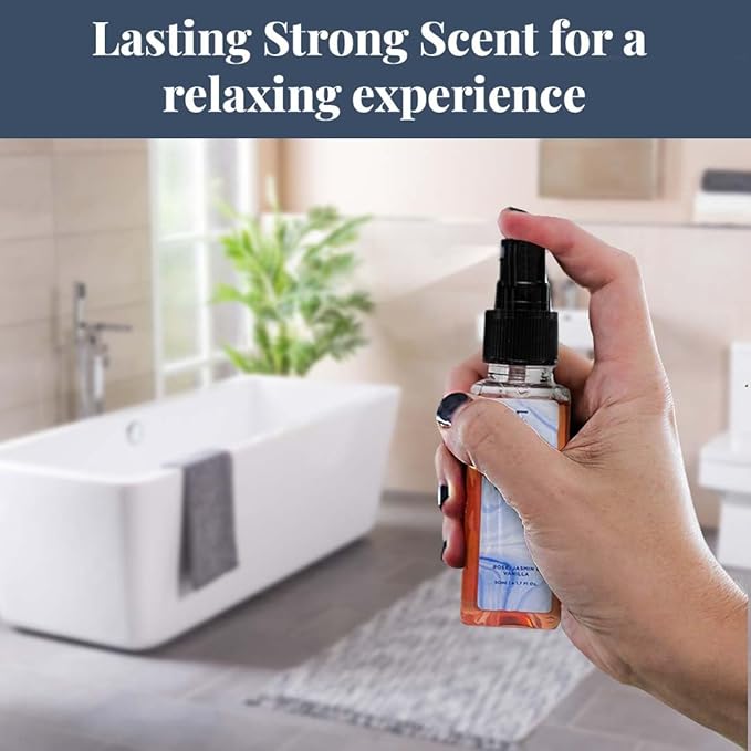 Folkulture Bathroom Spray - Odor Eliminator | Set of 3 Freshener Sprays for Home, Car, Bathroom | 5.1 Fl Oz| Vanilla, Lavender, Rose Scented Deodorizer | Room Spray | Guest Bathroom & Home Essentials