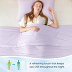 Cozy Bliss Cooling Comforter Twin Size Dual-Sided, Ultra-Soft Cooling Blankets for Hot Sleepers and Night Sweats, Breathable Lightweight Silky Smooth, Lavender Purple