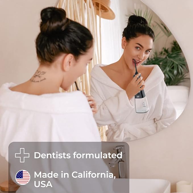 Concentrated Water flosser Rinse & mouthwash Teeth WHITENING | Add to Water Flossers| Fruit Flavor | 1 Pack = 16.9 fl.oz | Peroxide Free. Made in USA