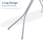 Classic 4-Leg Ironing Board with Iron Rest - Freestanding Full Size Iron Board for Clothes Pressing and Steaming with 43" x 14" Surface - Blue Arrows
