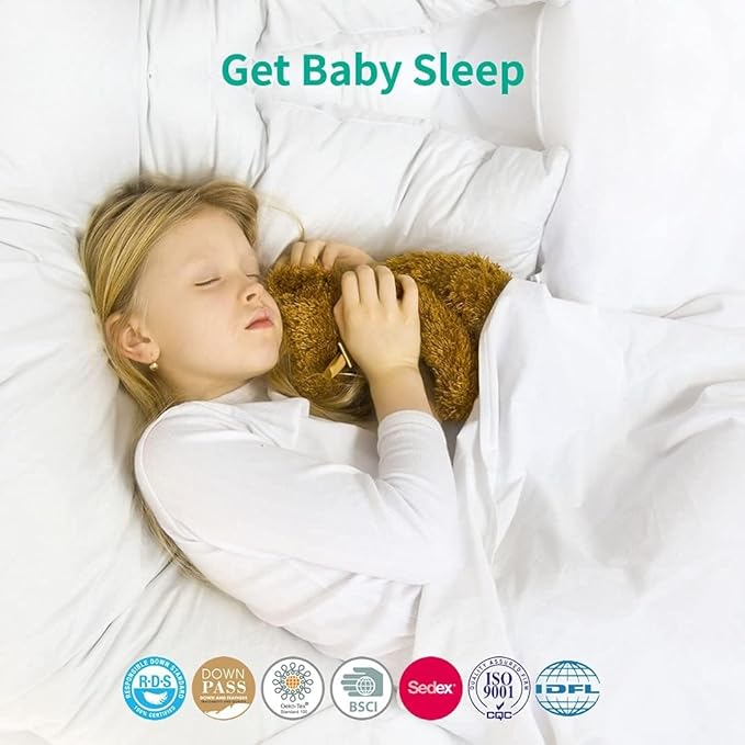 APSMILE California King Size Down Feather Fibers Comforter, All Seasons Duvet Insert with 100% Organic Cotton, Fluffy Fill-Power Medium Warm Hotel Comforter Insert, (104x96 inches, Ivory White)