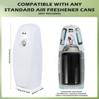 2PCS Automatic Air Freshener Spray Dispenser - Commercial and Home Use - Multiple Time Scent/Mist Release Settings for Room/Restroom Sprayer,Air Freshener not Included,White