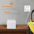 Mr.Go 4-inch Dimmable LED Night Light Mood Lamp for Kids and Adults - 16 RGB Colors - 8 Level Dimming - 4 Lighting Effect - Rechargeable - Remote Control - Decorative, Fun & Safe - White Finish Cube