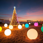 Globe Floor Lamp, 14-inch LED Ball Light with Remote,16 RGB Color Dimmable Rechargeable Nursery Globe Lamp, Waterproof Glowing Orb Light for Indoor Outdoor Lighting Decors