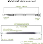 BYYDDIY Stainless Steel Dual Head Facial Reflexology Tool Set