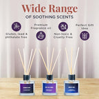 Folkulture Reed Diffusers for Home, Set of 3-5 oz | Sleep Diffuser Oil with Sticks for Bathroom Decor Accessories, Living Room, Office, Desk| Natural Essential Oils | Housewarming Gifts | Lavender