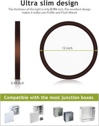 hepside 2PACK Flush Mount LED Ceiling Light Fixture Oil Rubbed Bronze, 12Inch 28W, Dimmable 3000K-4500K-6000K 3 Color Ceiling Lamp 3200LM Low Profile Ceiling Light for Kitchen Bedroom Hallway