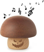 Wood Mechanism Music Box Melody This is Halloween Mushroom Mini Musical Gift Nursery Home Decor for Halloween Thanksgiving Christmas Boys and Girls