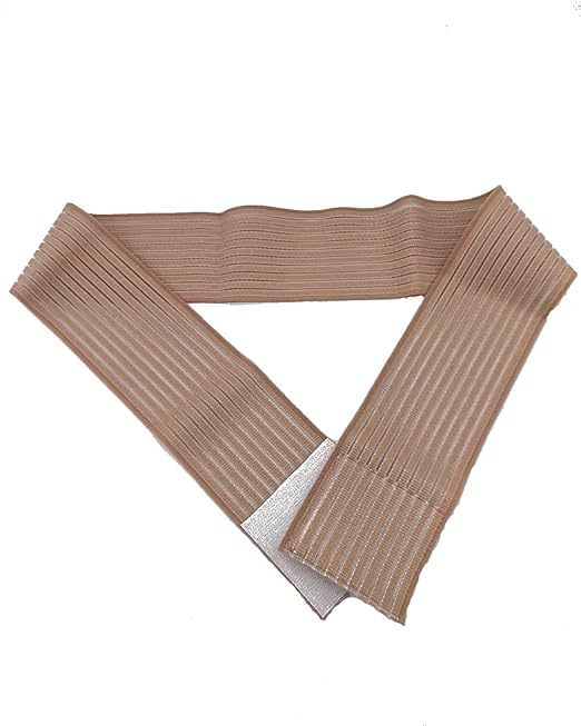 Breast Implant Band Fits Most Stabilizer Post Surgery Chest Compression Wrap For Women Augmentation Bra Reduction Pain and Injury Recovery Adjustable Sports Alternative for Running Exercise (Beige)