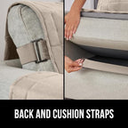 GORILLA GRIP Patented Waterproof Slip-Resistant Oversized 78” Sofa Protector Cover, for Leather or Fabric Couch Cushion, Large Microsuede Furniture Covers Dogs Pets Machine Washable Slipcover, Taupe