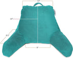 Nestl Reading Pillow for Kids, Small Bed Pillow, Back Pillow for Sitting in Bed, Memory Foam Chair Pillow, Reading & Bed Rest Pillows, Teal Back Pillow for Bed, Arm Pillow with Pockets
