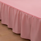 Bed Skirt Queen Size Ruffled Bed Skirt with Split Corners, 18 Inch Drop Dust Ruffle Bed Skirt with Platform, 18 Inch, Blush, Queen Size