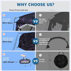 Bed Tent,Portable Privacy Sleeping Bed Canopy,Blackout 90% Drapes for Kids and Adult,Indoor Space Tent with Breathable Large Mesh Windows