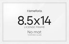 Homeforia 8.5x14 Marriage License Frame White, High End Oak 8.5x14 Certificate White Wood Frames, 8.5by14 Wooden Frame for Wall & Tabletop, 8.5 by 14 Picture Frames, Tempered Glass, Wall Kit, Set of 1