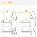 Fabuday Gold Circle Mirror for Bathroom - 24 Inch Golden Framed Round Mirror for Wall Decor, Living Room, Bedroom, Entryway Circular Mirrors