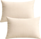 Trendy Home 12x20 100% Natural Cotton Throw Pillow Insert(Set of 2), Bed and Couch Pillows Stuffer Hypoallergenic, Decorative Home Outdoor Sofa Pillow Filler (Cotton, 2 Pack)