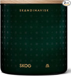 Skandinavisk Skog 'Forest' Scented Candle with 2 Wicks. Fragrance Notes: Pine Needles and Fir Cones, Birch Sap and Lily of The Valley. 14.1 oz.