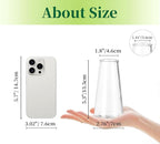 Hewory Glass Bud Vases for Centerpieces: Small Clear Modern Flower Vase Set of 6, Minimalist Cute Mini Decorative Bulk Vases for Wedding Birthday Bridal Shower Party Events Dining Room Table Decor