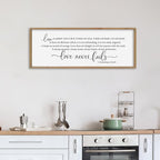 SRSZHIYUE Love is Patient Kind Sign Wall Decor Art 32"×12" 1 Corinthians 13 4-8 Master Bedroom Christian Wood Framed Large Wall Hanging (Wood)