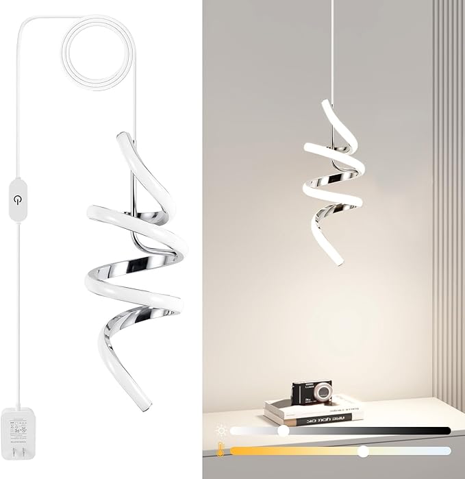 Modern LED Pendant Light Fixtures Pendant Lights Kitchen Island Lighting Adjustable Height Chrome Hanging Lamp