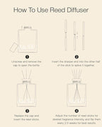 M&SENSE Amber Lemon Reed Diffuser Set - 16.9 fl oz Scent Diffuser with Sticks, Long-Lasting Aromatherapy Oil Diffuser, Home Fragrance Gift Set for Bedroom, Bathroom & Office Decor