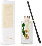 Flower Reed Diffuser Set, 5 oz Cashmere Vanilla Scent Diffuser with Sticks, Home Fragrance Scented Oil Reed Diffusers for Home, Bathroom, Decor & Gift