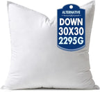 MIULEE 30x30 Down Alternative Pillow Insert Euro Decorative Throw Pillow 30 x 30 Inch Body Bed Sleeping Ultra Soft Fluffy Form for Sofa Couch Bed
