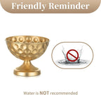 Sziqiqi Gold Metal Vases for Wedding Centrepiece: 6.1in 2Pcs Hammered Urn Vase Bowl Compote Vase for Flower Decorations