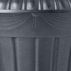 PL00GY Classic Traditional Plastic Urn Planter Indoor/Outdoor, 16" x 18", Gray
