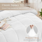 JOLLYVOGUE Full Comforter Set, Ultra-Soft Bed in a Bag Full Size 7 Pieces, Oeko-TEX Certified Bedding Set with Down Alternative Comforter, Sheets, Pillowcases & Shams, White