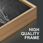 Tinonedraw Black and White Botanical Framed Canvas Wall Art Set, Vintage Floral Wall Decor, Dark Academia Minimalist Plant Art Paintings, Abstract Wildflower Art Print for Living Room Bedroom 16"x24"x3