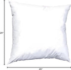 Pillowflex Synthetic Down Pillow Insert - 25x25 Euro Down Alternative, Ultra Soft Large Square European Throw Pillow, Bed Sham- 1 Decorative Form