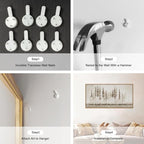 HPINUB Misty Forest Framed Canvas Wall Art Set, Foggy Pine Tree Wall Decor, Pastel Nature Landscape Wall Painting, Evergreen Coniferous Plant Art Print for Living Room, Bedroom, Office - 20"x40"