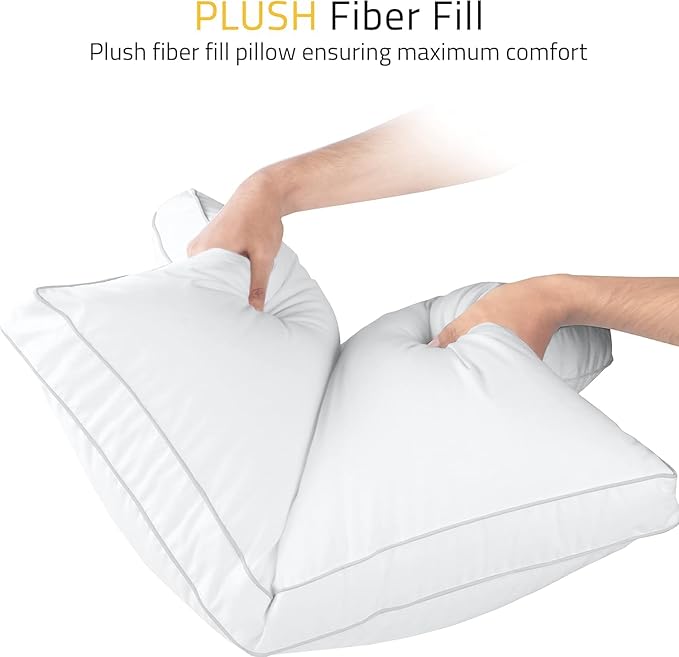 Utopia Bedding Bed Pillows for Sleeping King Size (White), Set of 4, Cooling Hotel Quality, Gusseted Pillow for Back, Stomach or Side Sleepers