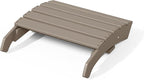 WestinTrends Dylan Outdoor Patio HDPE Adirondack Ottoman Footrest, Weathered Wood