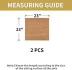 HAOMAIJIA Non-Slip Couch Armrest Covers for Sofa,Fuzzy Couch Arm Covers Set of 2,Washable Thick Soft Recliner Chair Arm Cover Protectors (Khaki, 23" x 23" 2 Pack)