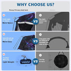 Bed Tent,Portable Privacy Sleeping Bed Canopy,Blackout 90% Drapes for Kids and Adult,Indoor Space Tent with Breathable Large Mesh Windows