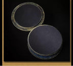 Round Jewelry Box with Purple Butterfly Decoration - Elegant Treasure Box for Women, Portable Ring & Earring Storage Case, Wedding Gift for Necklaces, Bracelets & Accessories