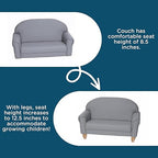 Children's Factory As We Grow Sofa, Gray, CF805-314, Playroom Couch, Daycare Furniture, Kids Seating for Classroom, Flexible Seating for Elementary