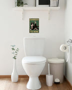 ALKB Bathroom Tuxedo Cat Sign - Remember to Wipe - Cat Lover Gift 8x12 Inch Vintage Metal Sign for Bathroom Decorations