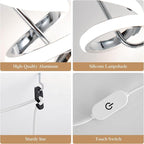 Modern LED Pendant Light Fixtures Pendant Lights Kitchen Island Lighting Adjustable Height Chrome Hanging Lamp