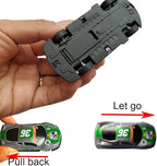 Pull Back Racing Cars Die cast Race Car Vehicles,3 Inch Metal Friction Powered Car Toys for Toddlers, Set of 5 (Racing Cars)