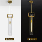 Modern Gold Pendant Light, 21'' Pendant Lights Kitchen Island Large, Adjustable Height Brass Pendant Light Glass Pendant Light Fixtures, for Dinning Room Farmhouse Bedroom Bathroom