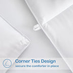 EASELAND Twin XL Down Alternative Comforter - Quilted Duvet Insert for All Seasons, Soft Lightweight with Corner Tabs, Summer Winter Warm Bedding, White 68×92 Inches