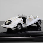 1:28 Scale Pullback Diecast Metal Antique Classic Model Cars Collectible Toy Gifts (White,Length 6.5in/16.8cm)