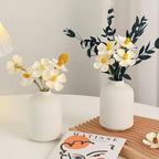 Modern White Small Ceramic Vase Set of 12 for Living Room Bedroom 4.13'' Minimalist Fresh Flower Vases for Home Decor Office Fireplace Centerpieces Nordic Style Gift for Fake Plant 12 Pack